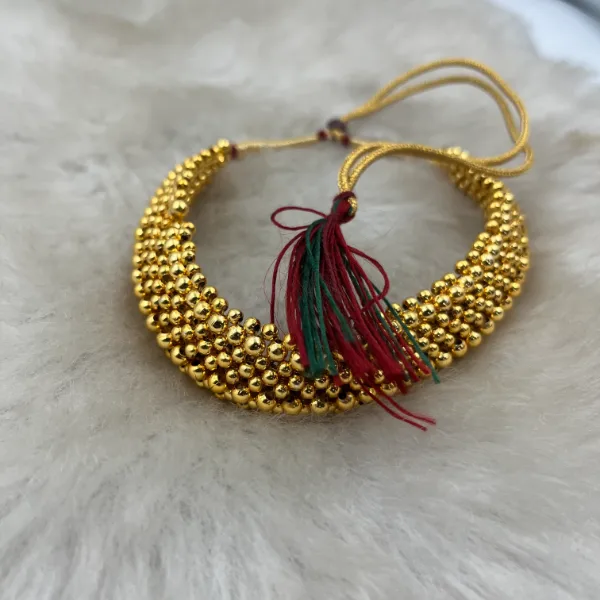 Traditional Wedding Maharashtrian Kolhapuri Thushi ( Choker ) Necklace Set