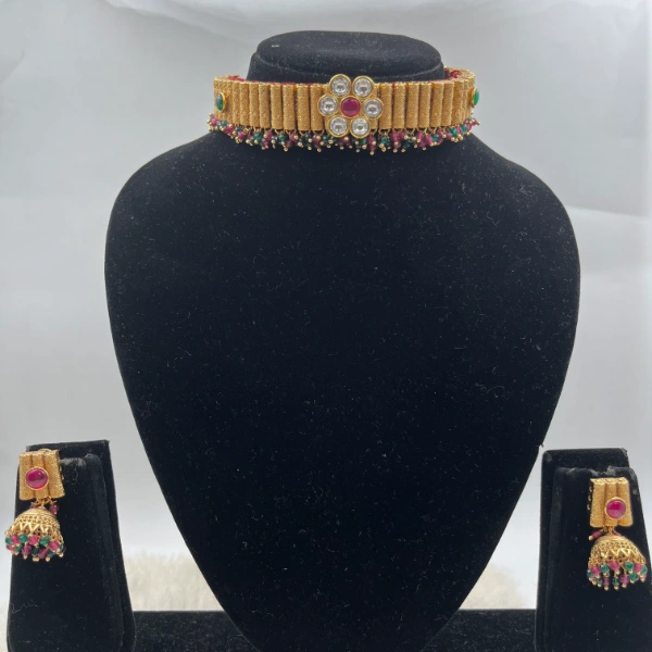 Fool Rajwadi Polish Necklace Design