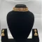 Ruby Golden Rajwadi Gold Matte Necklace Set